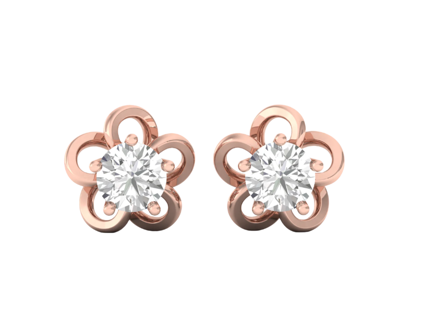 Petite Floral Diamond Studs