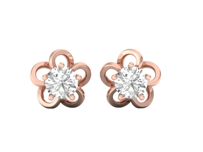 Petite Floral Diamond Studs