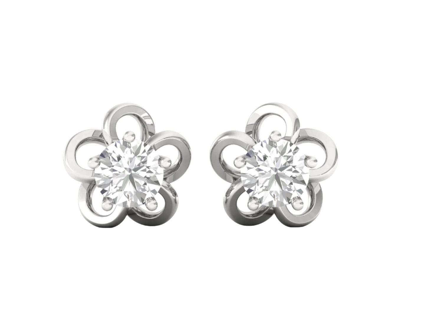 Petite Floral Diamond Studs