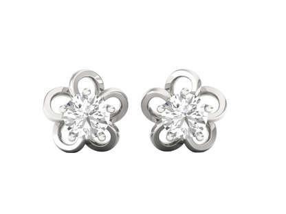 Petite Floral Diamond Studs