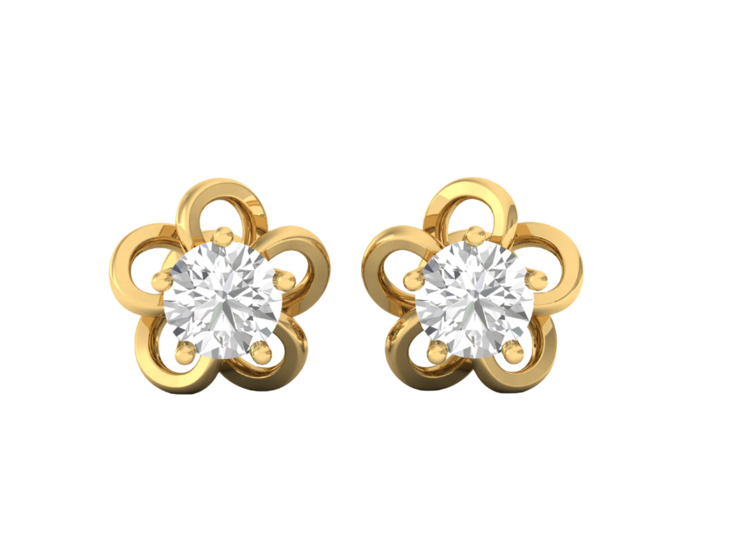 Petite Floral Diamond Studs