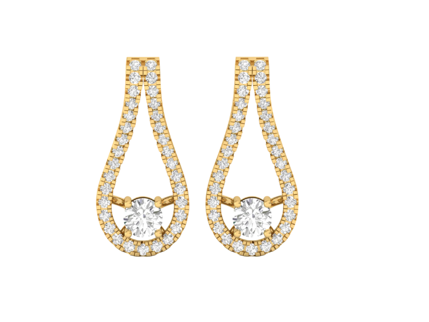 Dazzling Diamond Teardrop Earrings