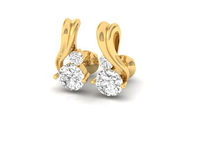 Swirl Diamond Drop Earrings
