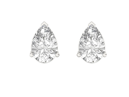 0.50 Carat Pear Solitaire Earrings