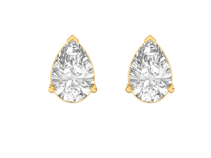 0.50 Carat Pear Solitaire Earrings