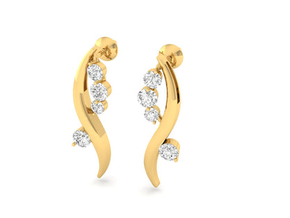 Sinuous Diamond Earrings