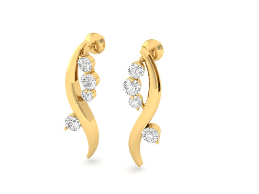 Sinuous Diamond Earrings