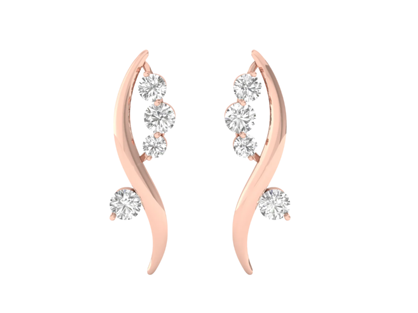 Sinuous Diamond Earrings