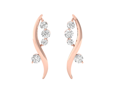 Sinuous Diamond Earrings