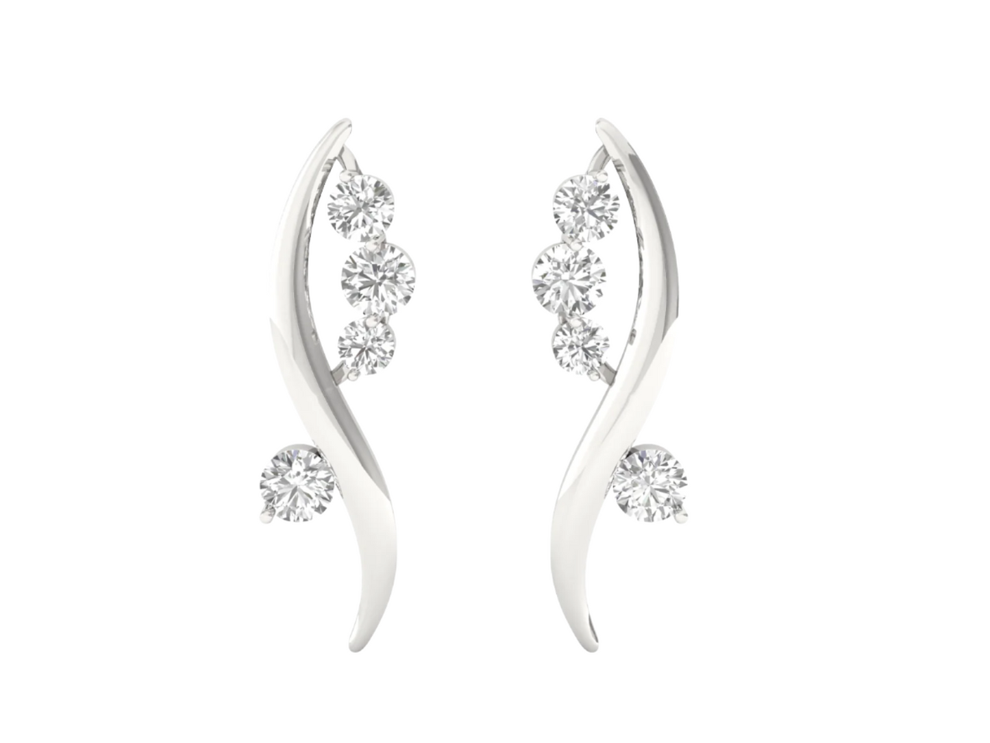 Sinuous Diamond Earrings