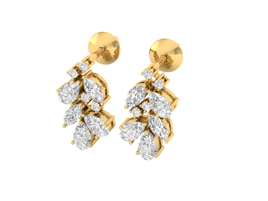 Exquisite Diamond Cluster Earrings