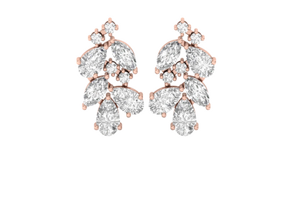 Exquisite Diamond Cluster Earrings