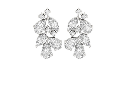 Exquisite Diamond Cluster Earrings
