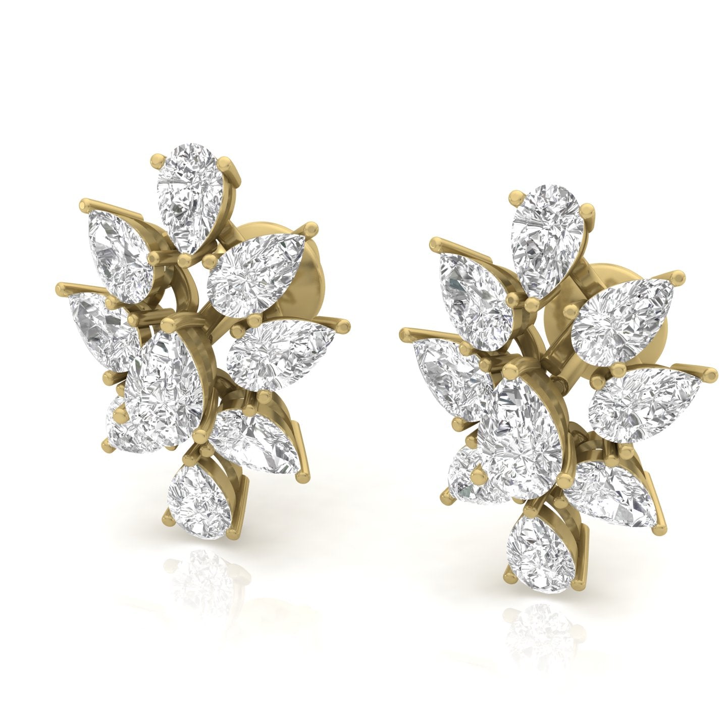 Elegant Diamond Starburst Earrings