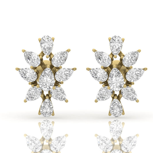 Elegant Diamond Starburst Earrings