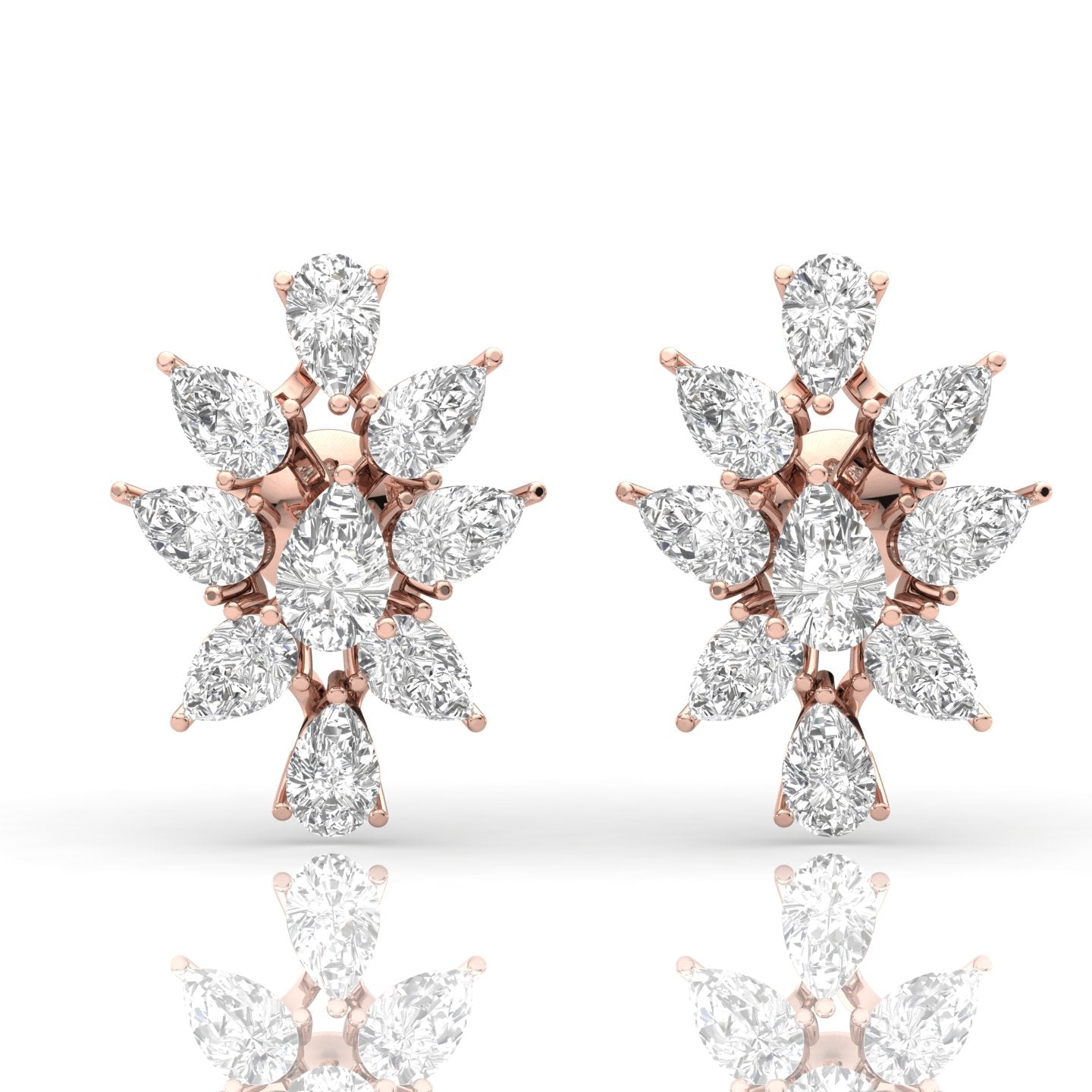 Elegant Diamond Starburst Earrings