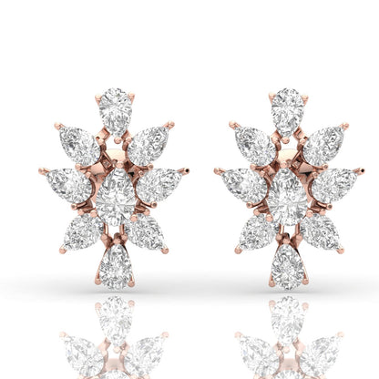 Elegant Diamond Starburst Earrings