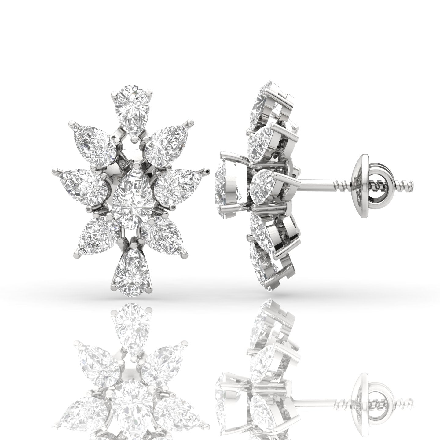 Elegant Diamond Starburst Earrings