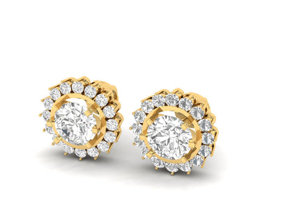 Double Sparkle Diamond Halo Earrings