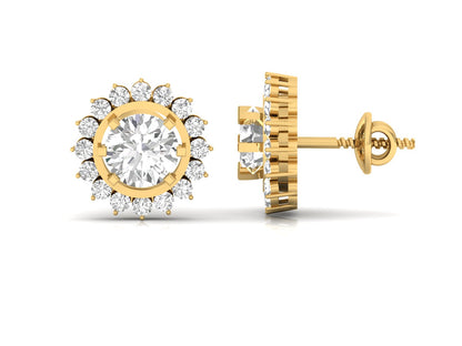 Double Sparkle Diamond Halo Earrings