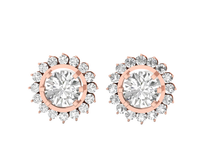 Double Sparkle Diamond Halo Earrings