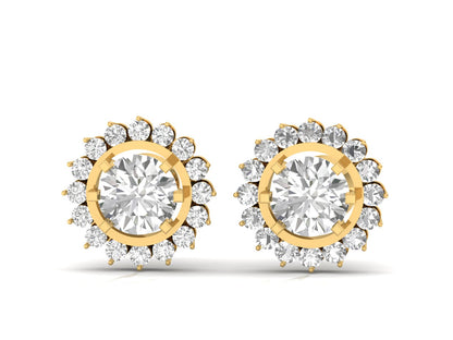 Double Sparkle Diamond Halo Earrings