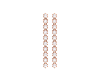 Linear Diamond Dangle Earrings