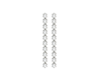 Linear Diamond Dangle Earrings