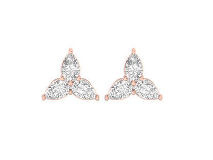 Pear Diamond Trinity Studs