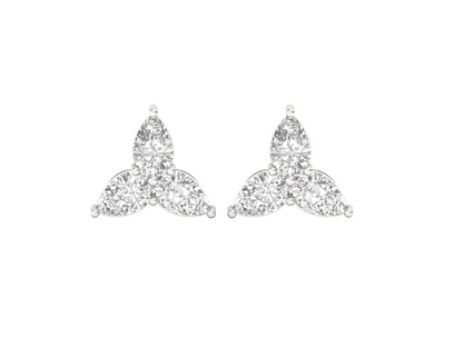 Pear Diamond Trinity Studs