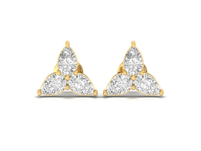 Pear Diamond Trinity Studs