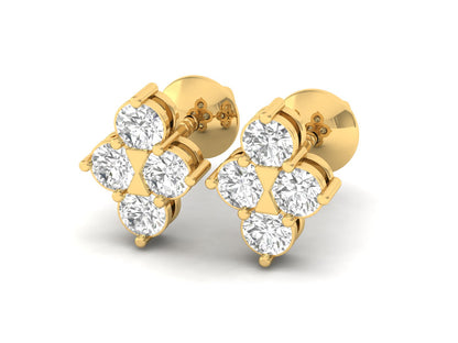 Quatrefoil Diamond Earrings