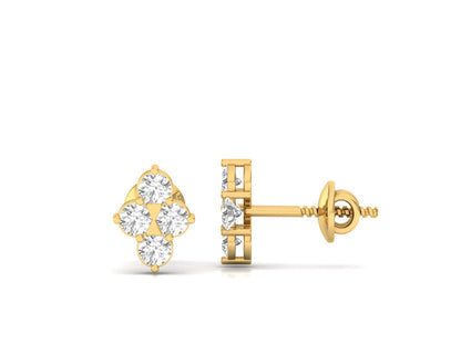Quatrefoil Diamond Earrings