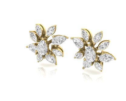 Sparkle Bloom Diamond Earrings