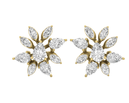 Sparkle Bloom Diamond Earrings