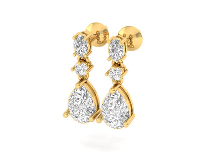 Cascading Diamond Drop Earrings