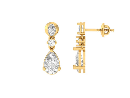 Cascading Diamond Drop Earrings