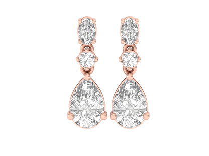 Cascading Diamond Drop Earrings