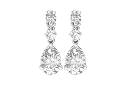 Cascading Diamond Drop Earrings