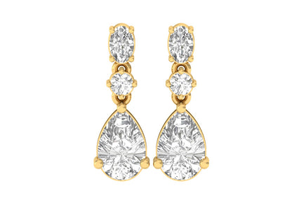 Cascading Diamond Drop Earrings