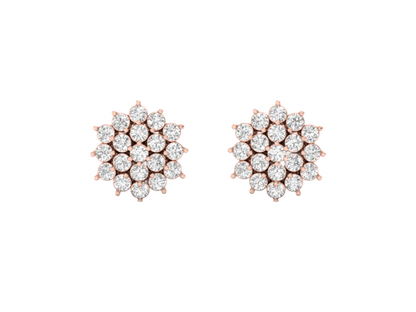 Stunning Diamond Illusion Stud Earrings