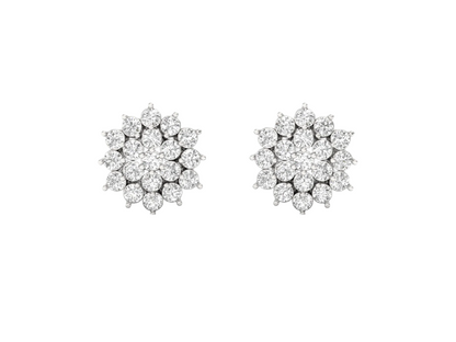 Stunning Diamond Illusion Stud Earrings