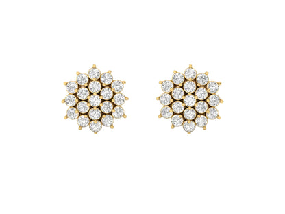 Stunning Diamond Illusion Stud Earrings