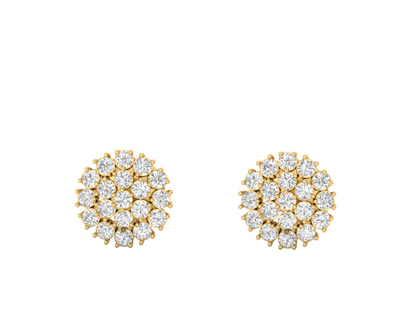 Sparkling Diamond Cluster Studs