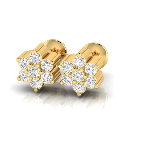 Everyday Diamond Flower Earrings