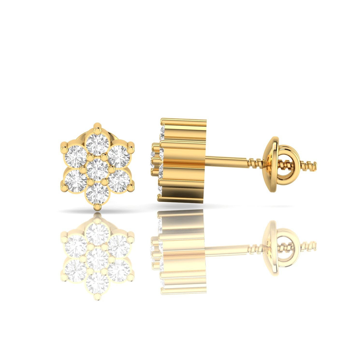 Everyday Diamond Flower Earrings