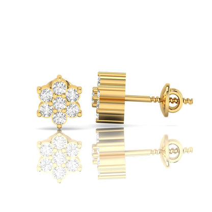 Everyday Diamond Flower Earrings