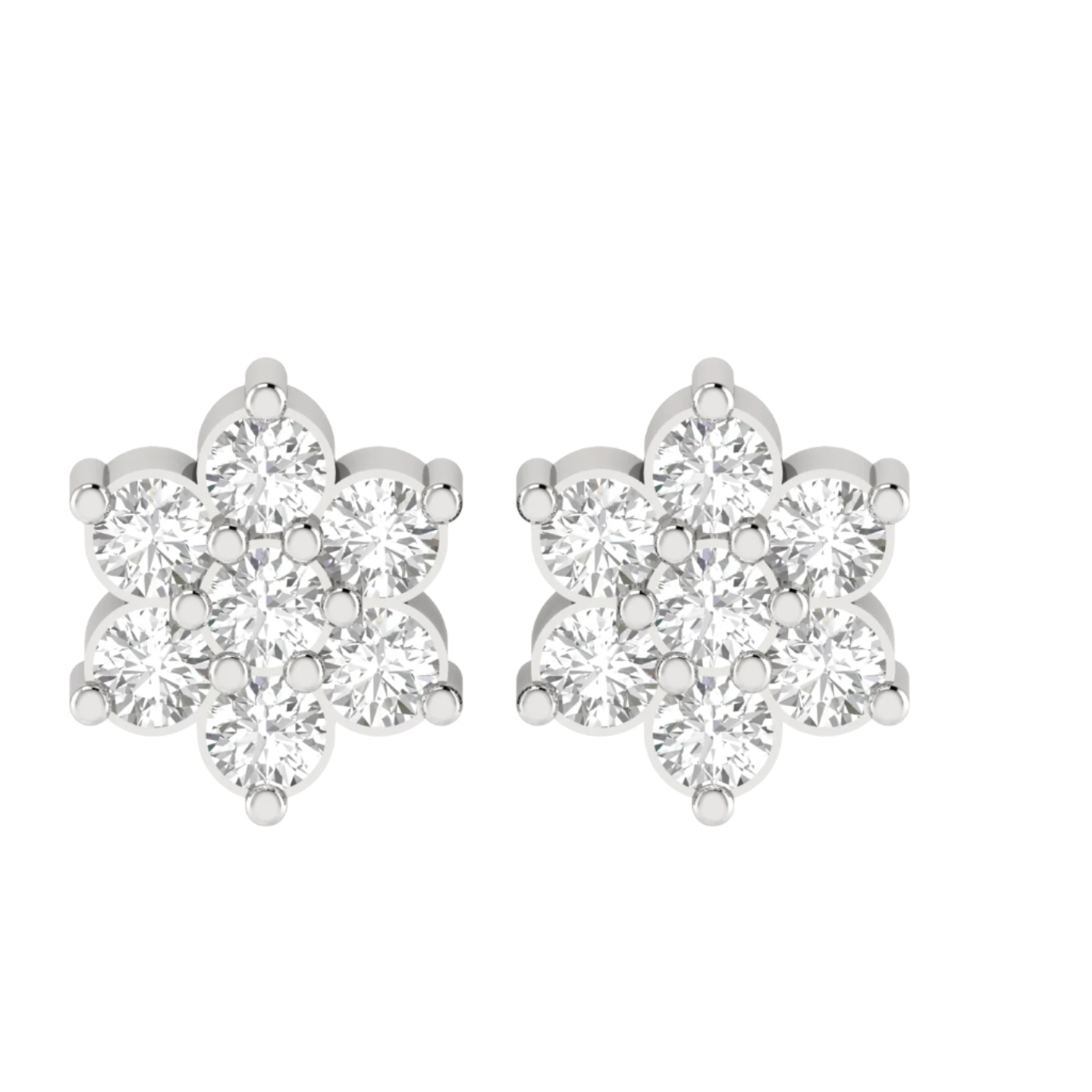 Everyday Diamond Flower Earrings