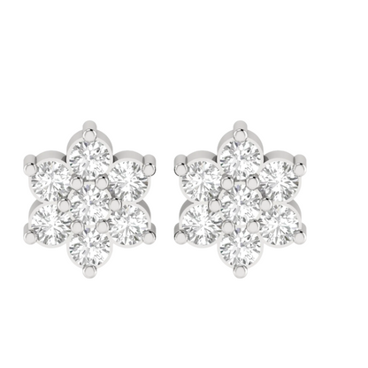 Everyday Diamond Flower Earrings