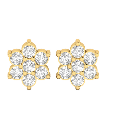 Everyday Diamond Flower Earrings